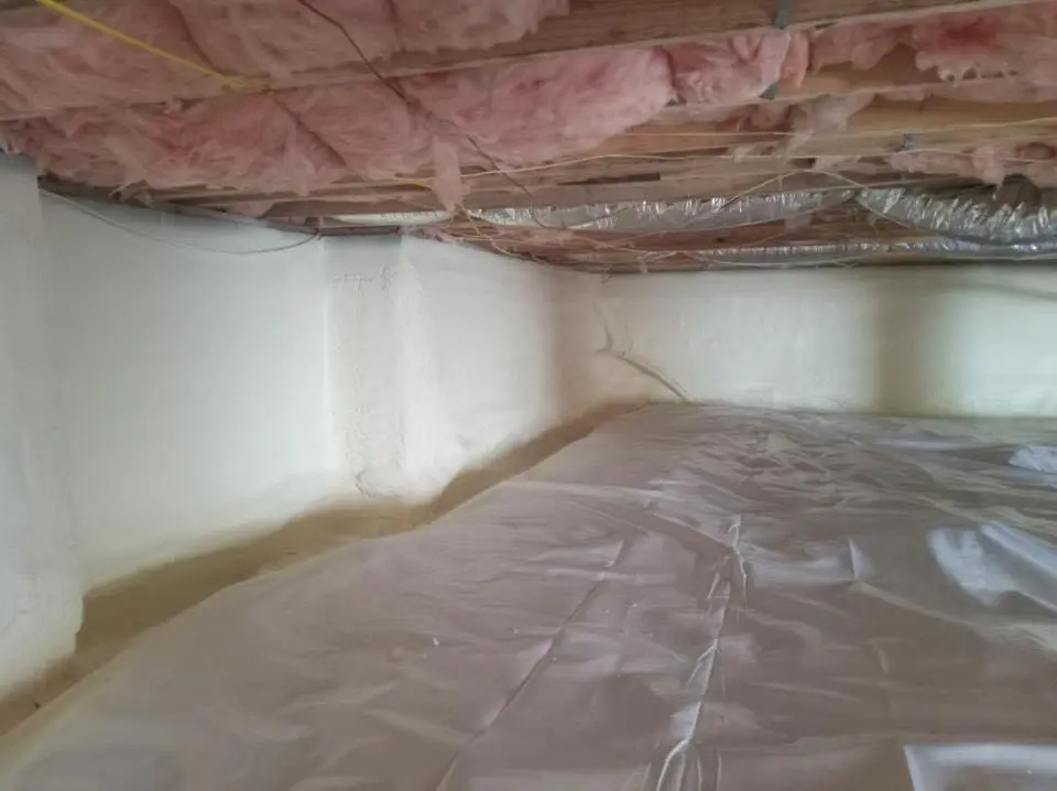 Crawl space encapsulation with closed-cell spray foam for Attic Insulation in Ada